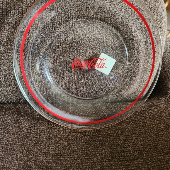 Vintage Coca Cola Dinner Plate Clear Anchor Hocking EUC - Picture 2 of 5